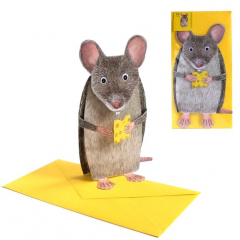DeeWeeCarte de voeux 3D - petite souris