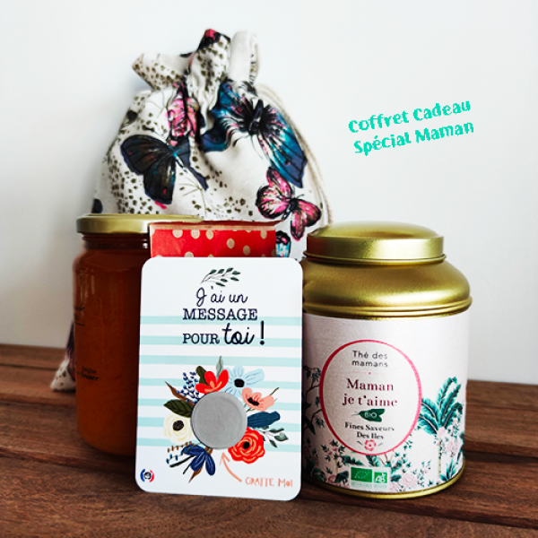 Coffret thé original & Miel français - Spécial cadeau pour maman