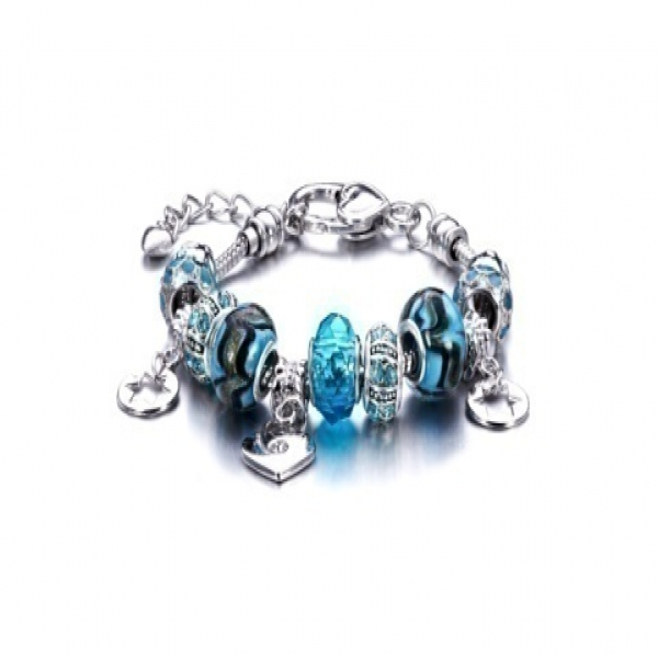 Bracelet Blue Jasmine - Argenté et Bleu