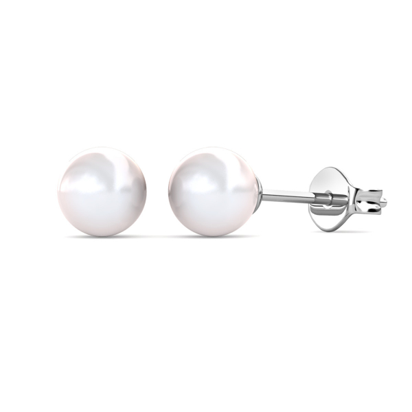 Boucles d'oreilles Full Moon Pearl - Argenté et Cristal